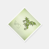 Groene Draak Monogram Servetten (Hoek)