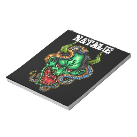  Groene draak  Notitieblok (Linkerzijde)