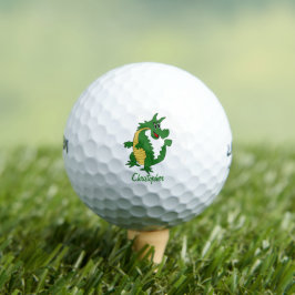 Groene Draak Ontwerp Golfballen