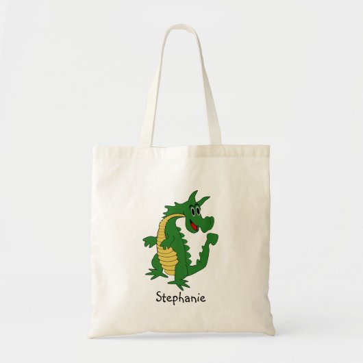 Groene Draak Ontwerp Tote Bag (Voorkant)