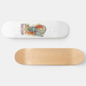 Groene draak op een gevlamend Lotus Skateboard (Horizontaal)