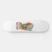 Groene draak op een gevlamend Lotus Skateboard (Horizontaal)