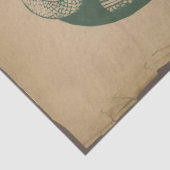 Groene draak op onderdruk lichte tan-ontkoppeling tissuepapier (Detail)