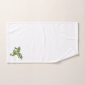 Groene draak op wit bad handdoek (Handdoek)