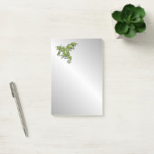 Groene Draak op Zilver Post-it® Notes (Kantoor)