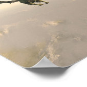 Groene draak over de bergen poster (Hoek)