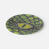 Groene draak papieren bordje (Gekanteld)
