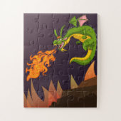 Groene draak puzzel (Verticaal)