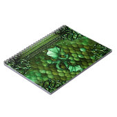 groene draak schaalt het oude toomboek notitieboek (Linkerzijde)
