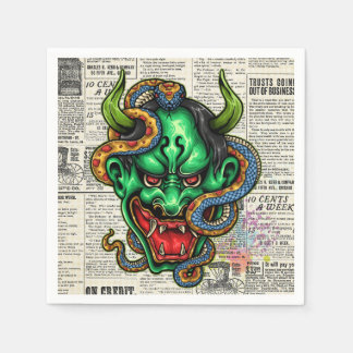 Groene draak servet