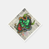 Groene draak servet (Hoek)