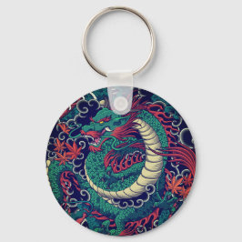 Groene draak sleutelhanger