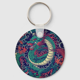 Groene draak sleutelhanger
