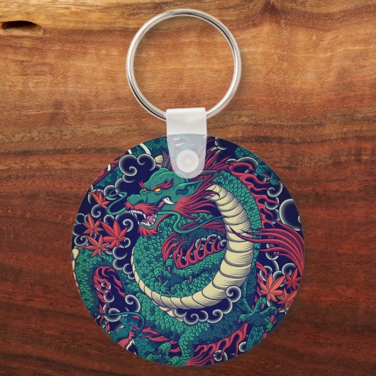 Groene draak sleutelhanger (Voorkant)