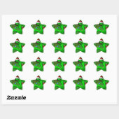 Groene Draak Ster Sticker (Vel)