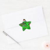 Groene Draak Ster Sticker (Envelop)