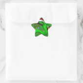 Groene Draak Ster Sticker (Tas)