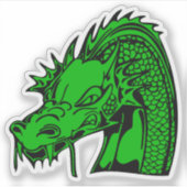 Groene draak sticker (Voorkant)