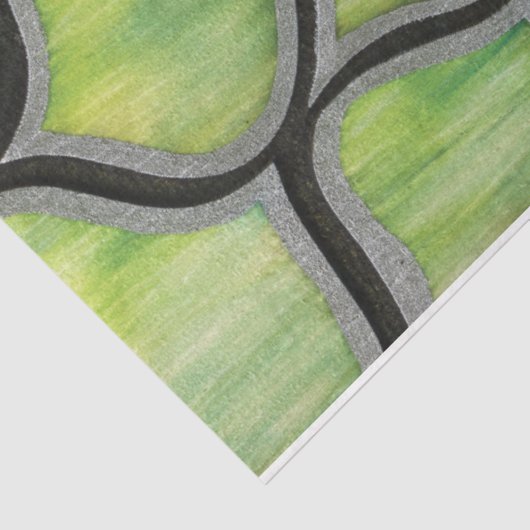 Groene draak tissuepapier (Detail)