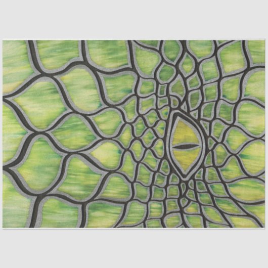 Groene draak tissuepapier (Voorkant)