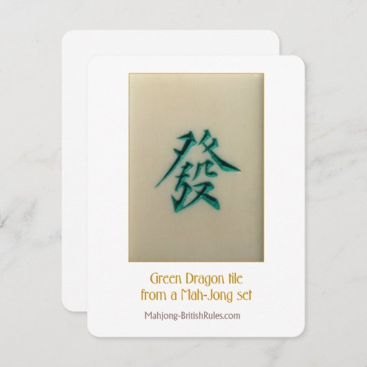 Groene draak - Toelichting Kaart (Voorkant / Achterkant)