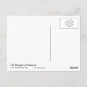 Groene draak van de Natuur Fantasy Art Briefkaart (Achterkant)