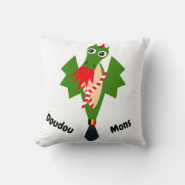 Groene draak van de stad Bergen, België Kussen