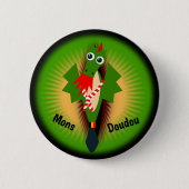Groene draak van Doudou Ducasse Ronde Button 5,7 Cm (Voorkant)