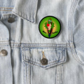 Groene draak van Doudou Ducasse Ronde Button 5,7 Cm (In situ)