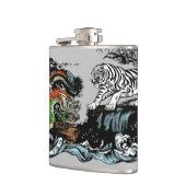Groene draak versus witte tijger heupfles (Links)