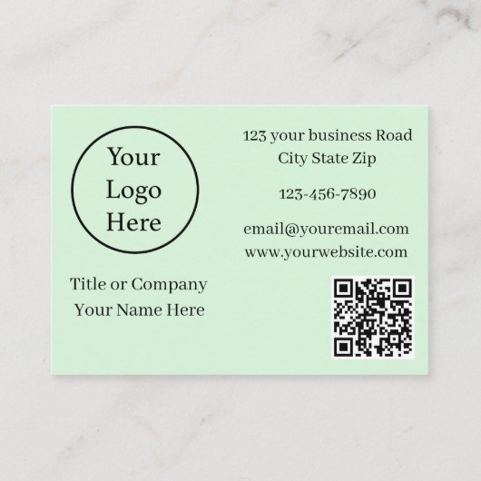 Groene draak visitekaartje (Achterkant)