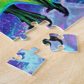 Groene Draak vs Dinosaurus Legpuzzel (Zijkant)
