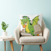 Groene Draak Worp Kussen (Stoel)