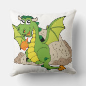 Groene Draak Worp Kussen (Achterkant)