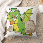 Groene Draak Worp Kussen (Deken)