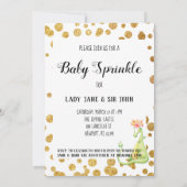 *~* Groene Dragon Baby Girl Sprinkle Invitation Kaart (Achterkant)
