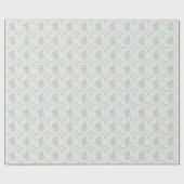 Groene Dragon Baby Pastel Waterverf Patroon Cadeaupapier (Vlak)