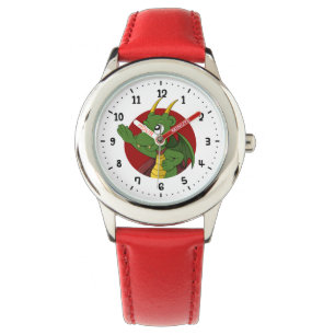 Groene dragon cartoon watch horloge