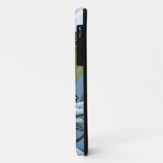 Groene Dragon Chickadees Winter Case-Mate iPhone Case (Achterkant/links)