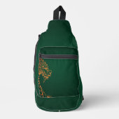 Groene Dragon Crossbody Sling Schoudertas Rugzak (Voorkant)