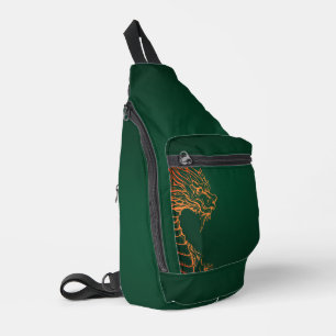 Groene Dragon Crossbody Sling Schoudertas Rugzak