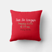 groene Dragon geboorte start rood Chinees Jaar Kussen (Achterkant)