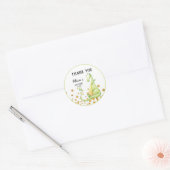 *~* Groene Dragon Glitter Baby shower Dank u Ronde Sticker (Envelop)
