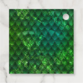 Groene Dragon Schalen Gouden Verjaardag Dank u Bedankjes Labels (Achterkant)