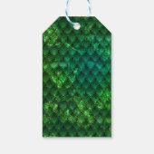Groene Dragon Schalen Gouden Verjaardag Dank u Cadeaulabel (Achterkant)