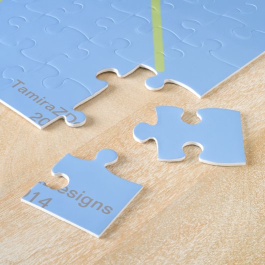 Groene Dragon Spaceship Lightning Bolts Legpuzzel (Zijkant)