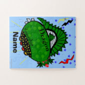 Groene Dragon Spaceship Lightning Bolts Legpuzzel (Horizontaal)