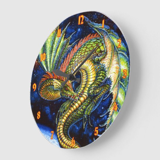 Groene Dragon Wall klok (Hoek)