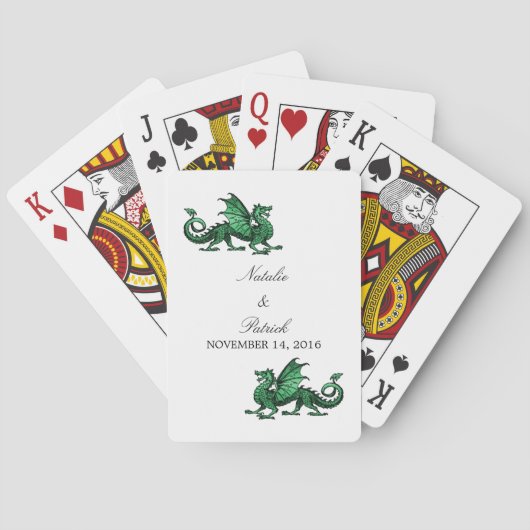 Groene Dragon Weddenschap-kaarten Speelkaarten (Achterkant)