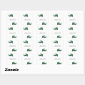 Groene Dragon Wedding Stickers (Vel)